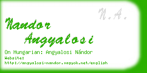 nandor angyalosi business card